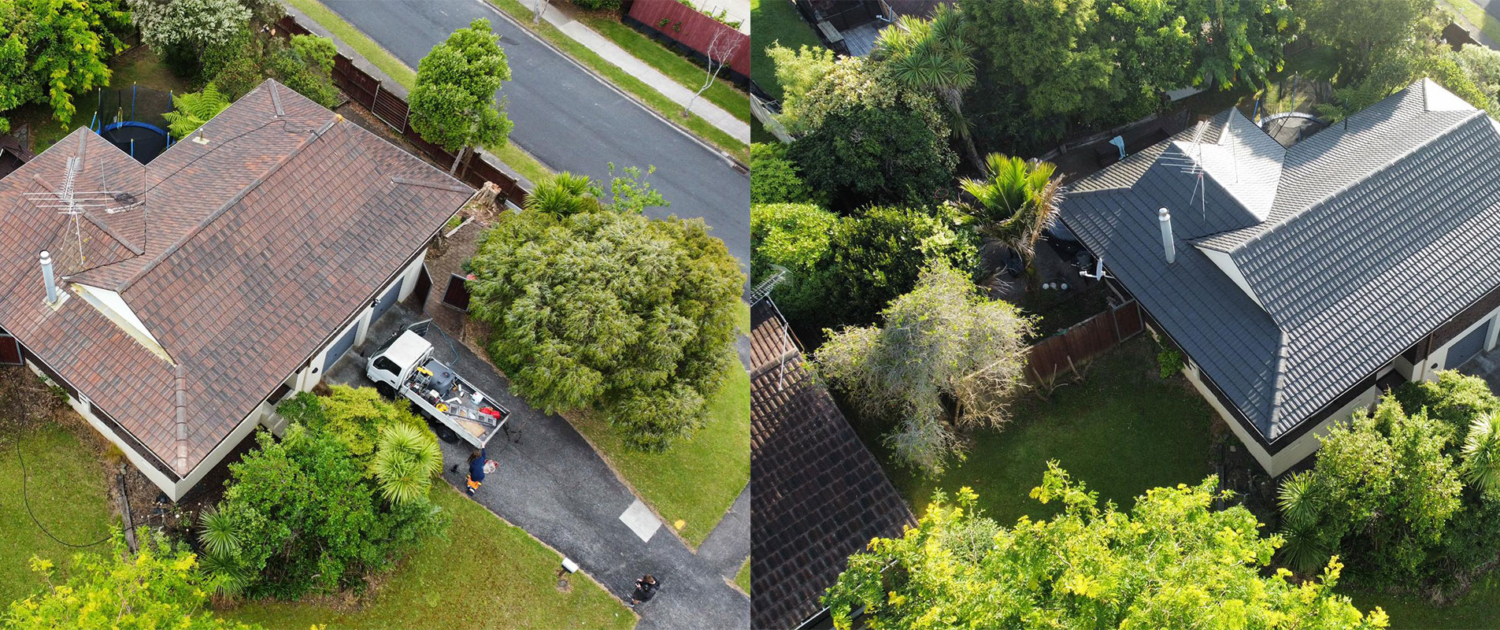 Before and after comparison