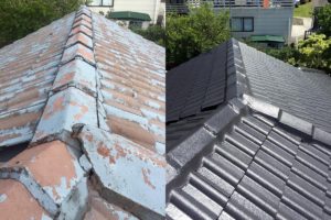 Before and after comparison